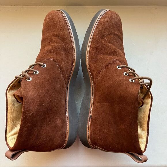 Samuel Hubbard Mahogany Brown Suede Re-Boot Chukka Lace Up Boots Men’s Size 13 - Picture 5 of 15